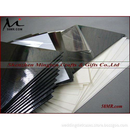 0.2MM-2.0MM Black and White Double Sides Self-adhesive Rigid PVC Foam for Self Flush Mount Photo Album Cover Book Pages